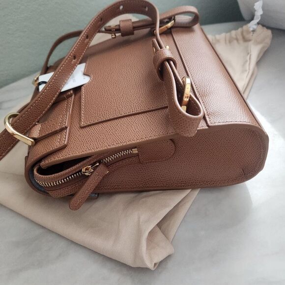Senreve Alunna  Leather Convertible Bag Shoulder Bag  Backpack Chestnut/Gold main image 10